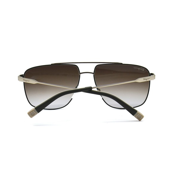 FERRAGAMO SF239S 758 GREEN/SILVER BROWN GRADIENT AVIATOR AUTHENTIC SUNGLASSES - Picture 6 of 10